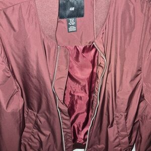 H&M Women's Bomber Jacket - Burgundy